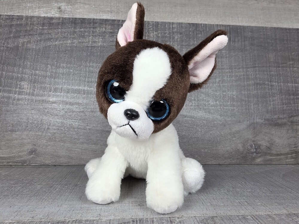 Ty Portia Boston Terrier Puppy Dog Plush Toy 8" Stuffed Animal Brown White b222